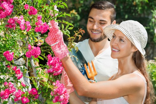 Person using assistive technology to access Gardeners Belvedere information