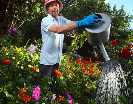 Gardeners Belvedere team working safely in a residential garden